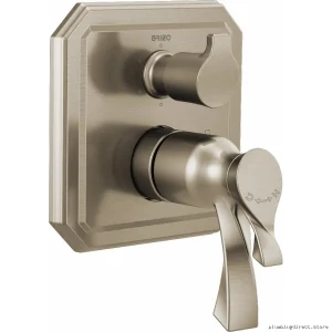 Brizo Brushed Nickel Thermostatic Shower Valve Trim with 6 Spray Modes