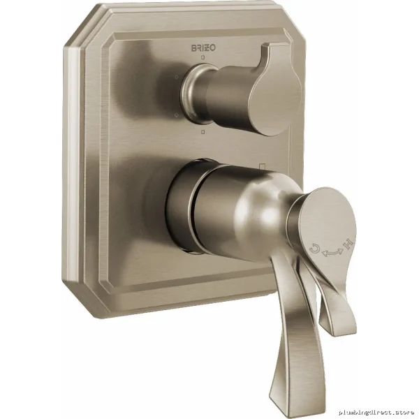Brizo Brushed Nickel Thermostatic Shower Valve Trim with 6 Spray Modes