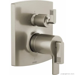 Brizo Kintsu Nickel Thermostatic Valve with Diverter HL7506-NK