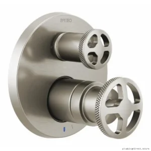 Litze Triple-Function Pressure Balance Valve Trim - Fewer Handles, Modern Luxe Nickel Design T75P535-NKLHP Brizo