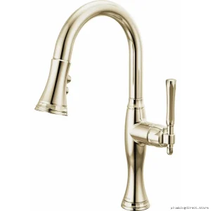 Brizo Tulham Bar Prep Faucet with Pull-Down Spray - Polished Nickel