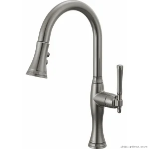 Brizo Tulham Kitchen Faucet with Pull-Down Spray - Luxe Steel 63058LF-SL