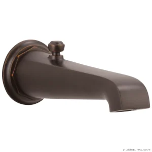 Brizo Venetian Bronze Tub Spout – Modern Pull-Up Shower Diversion Valve