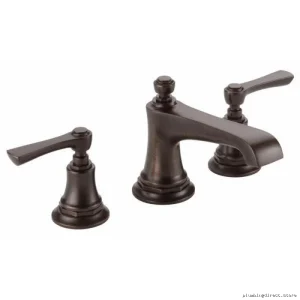 Brizo Venetian Bronze Widespread Bathroom Faucet 1.2 GPM Low-Flow Eco