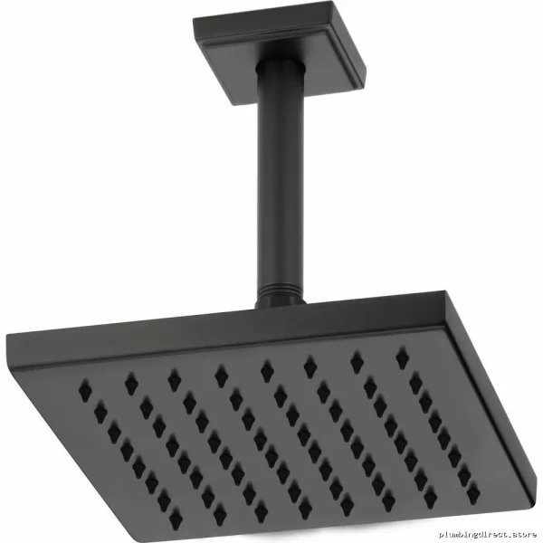 Premium Brizo Vettis Square Rain Shower in Matte Black - Image 3