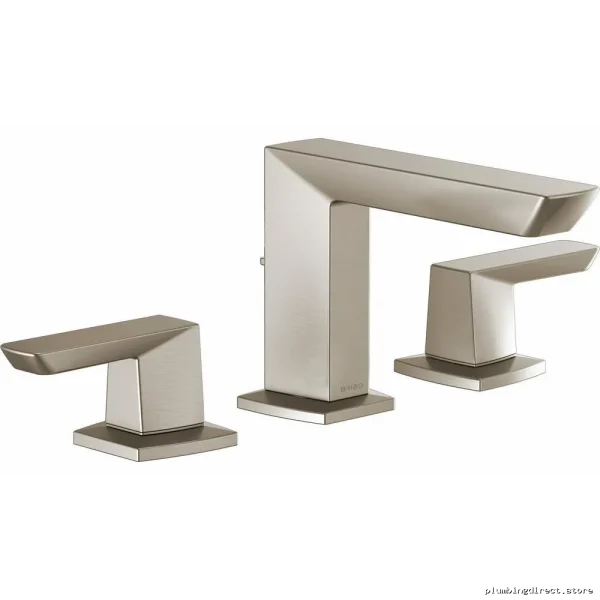 Brizo Vettis Widespread Bathroom Sink Faucet - Luxe Nickel Finish, Low Flow