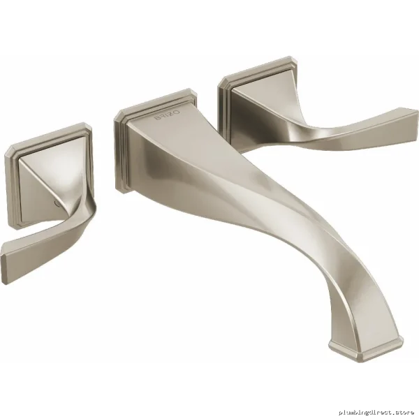 Brizo Virage Brushed Nickel 2-Handle Wall-Mount Tub Filler Trim T70430-BN