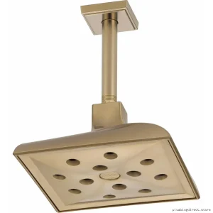 Brizo Virage Luxury Gold Ceiling Rain Shower with H2Okinetic Technology
