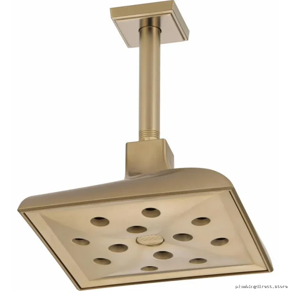 Brizo Virage Luxury Gold Ceiling Rain Shower with H2Okinetic Technology