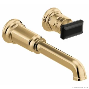 Brizo T65776LF-PGLHP 1-Handle Wall Mount Faucet Trim, Luxe Steel Finish, 1.5 GPM Low Flow