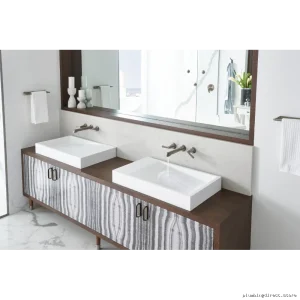 Luxe Steel HL5898-SL Brizo Wall-Mount Lever Handle Pair Kit