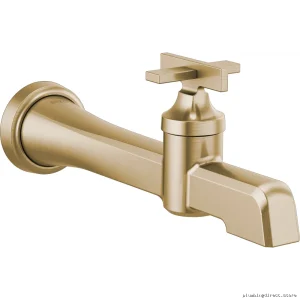 Brizo Wall-Mount Single-Handle Bath Faucet in Luxe Gold Finish