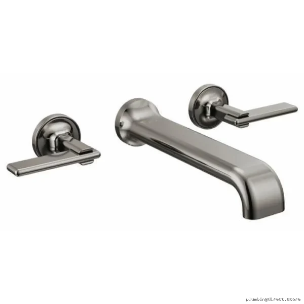 Brizo Allaria 2-Handle Wall Mount Tub Filler Trim - Brilliance Black Onyx
