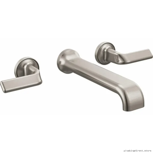 Brizo Wall Mount Tub Filler Handles - Twist Lever Design, Luxe Nickel Finish - Image 2