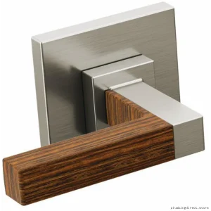 Brizo HL70422-NKTK Wall-Mounted Tub Filler Handle Kit - Frank Lloyd Wright Modern Design in Nickel & Teak Wood