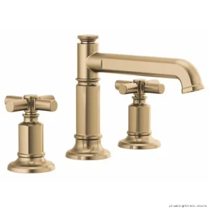 Brizo Widespread Single-Handle MidRise Bathroom Faucet 1.5 GPM Luxe Gold