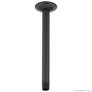 Brizo Essential 10 Ceiling-Mounted Shower Arm with Flange - Matte Black Finish
