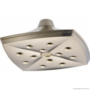 Brizos Charlotte High Pressure CeilMount RainCan Shower – HydroKinetics & BrushedNickel