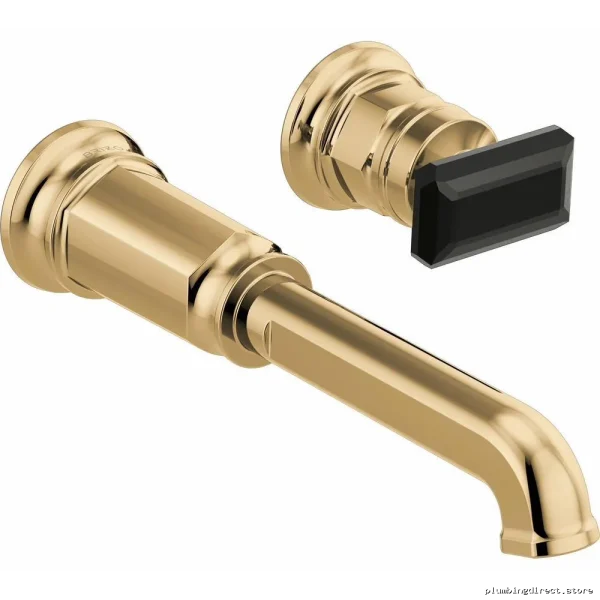 Brizo Gold Wall Mount Lavatory Handle with Black Crystal HK5876-PGBC