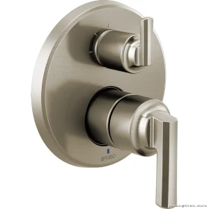 Brizo Pressure Balance Valve Trim with 3-in-1 Diverter - Luxe Nickel Finish