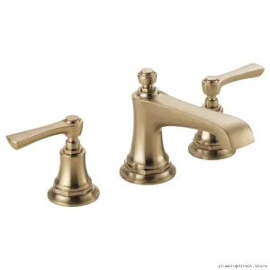 Single Handle Widespread Bathroom Faucet in Luxe Gold Finish Brizo