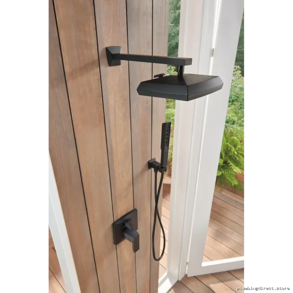 MATTE BLACK SHOWER ARM AND FLANGE SET FOR BRIZO/VETTIS SHOWERS - Image 2