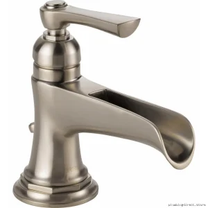 Luxe Nickel Modern Bathroom Faucet with Wide Channel Spout | High Flow Rate (1.2 GPM) from Brizro ECO Collection