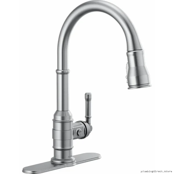 Broderick Arctic Stainless Kitchen Faucet - Pulldown Spray Dual Delta Tap - Image 3