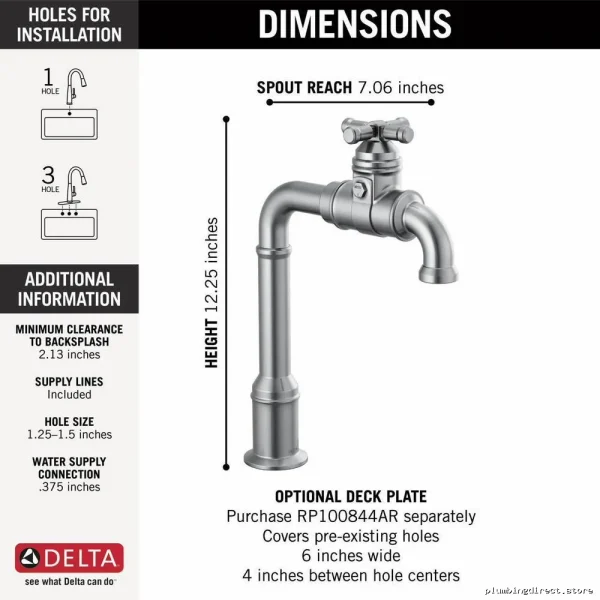 Broderick Arctic Stainless Pull-Down Kitchen Faucet with High-Arc Spout - Image 3