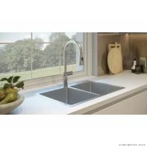 Brookmore Two-Bowl Stainless Steel Kitchen Sink - 30-7/8", 1-Hole Drop-In