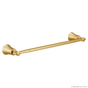 Flara 18 Inch Brushed Gold Towel Bar - YB0318BG Moen Compatible