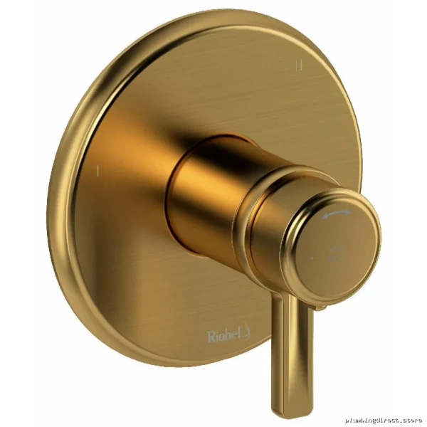 Momenti 3-Function Thermostatic Shower Valve Trim Brushed Gold RIOBEL TMMRD47JBG