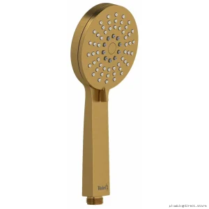 Brushed Gold 3-Spray Handheld Showerhead 1.8 GPM Water Saving
