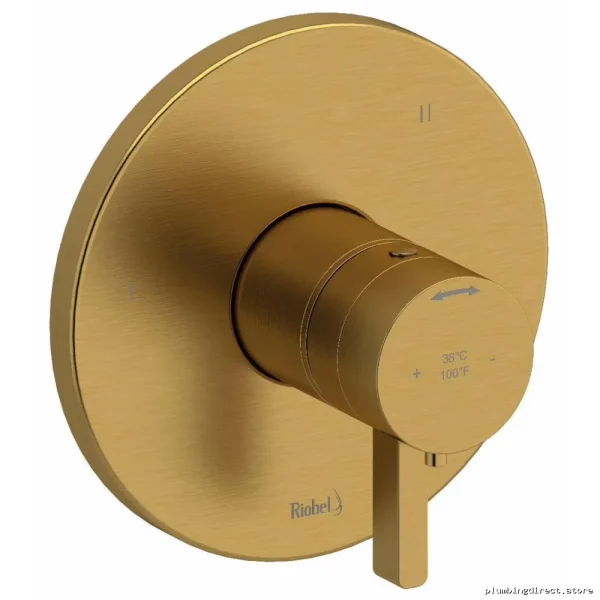 Brushed Gold Thermostatic Shower Valve Trim with 5 Functions TPXTM45BG