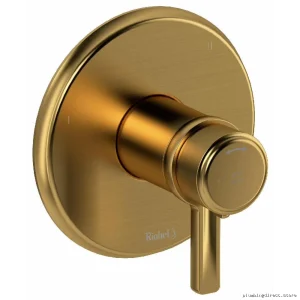 Brushed Gold 5-in-1 Thermostatic Radiator Trim for Radiant Heating