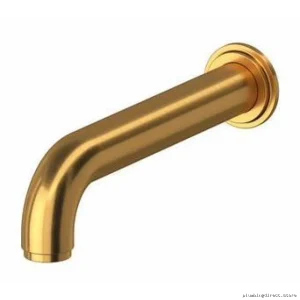 Brushed Gold Arca Tub Spout - Modern Bathroom Faucet by Riobel AA80BG