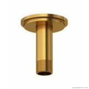 Brushed Gold Ceiling Shower Arm with Round Escutcheon - 3 Mount RIOBEL