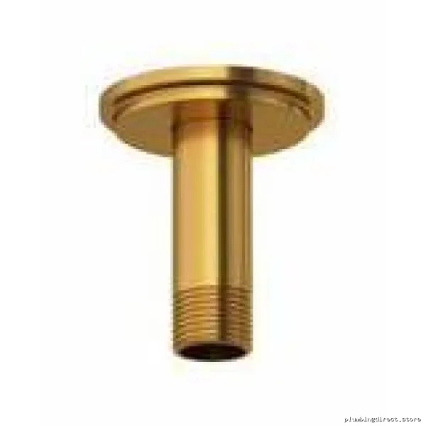 Brushed Gold Ceiling Shower Arm with Round Escutcheon - 3 Mount RIOBEL