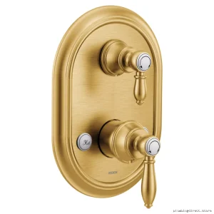 Weymouth M-Core 3 Series Integrated Diverter Valve Trim - Brushed Gold UTS4311BG Moen