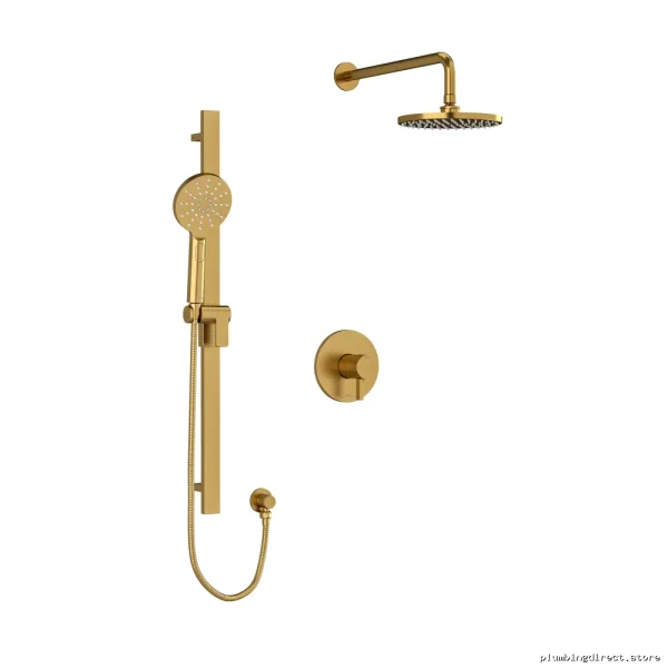 Brushed Gold Modern Shower Trim Kit - RIOBEL Paradox Collection