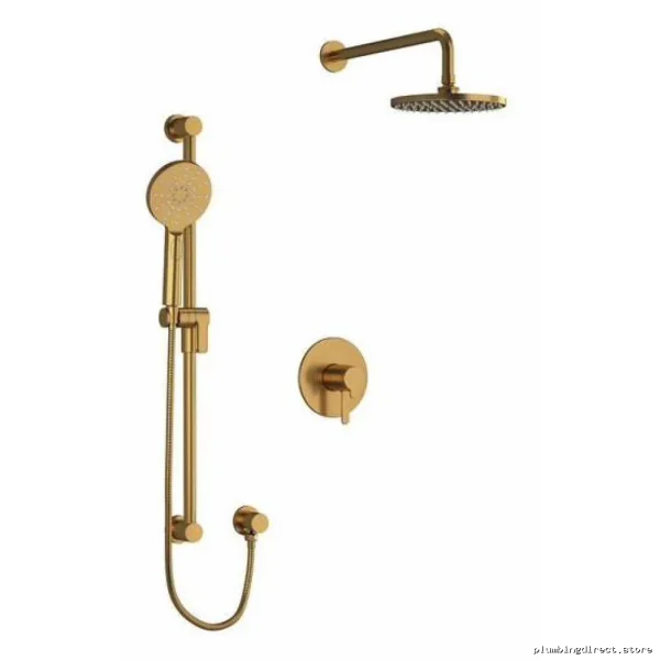 Brushed Gold Shower Trim Kit - Modern Design by RioBel