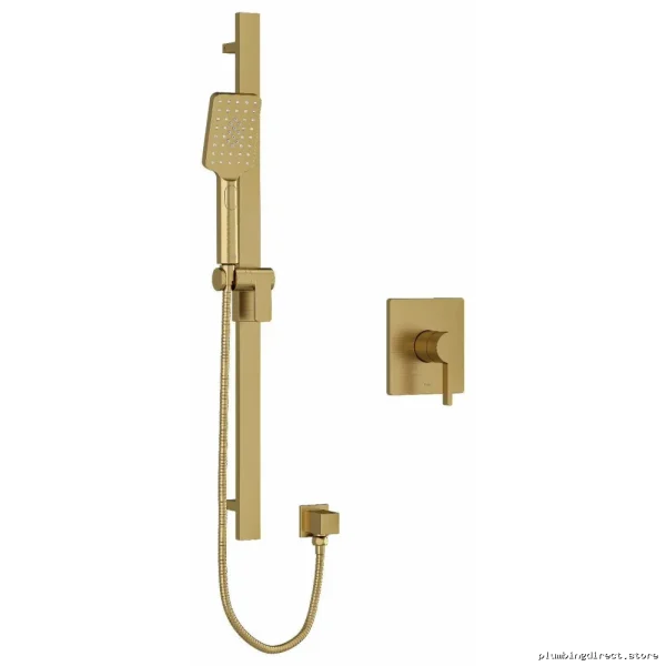 Brushed Gold Pressure Balance Shower Valve with PEX Fittings PXTQ54BG