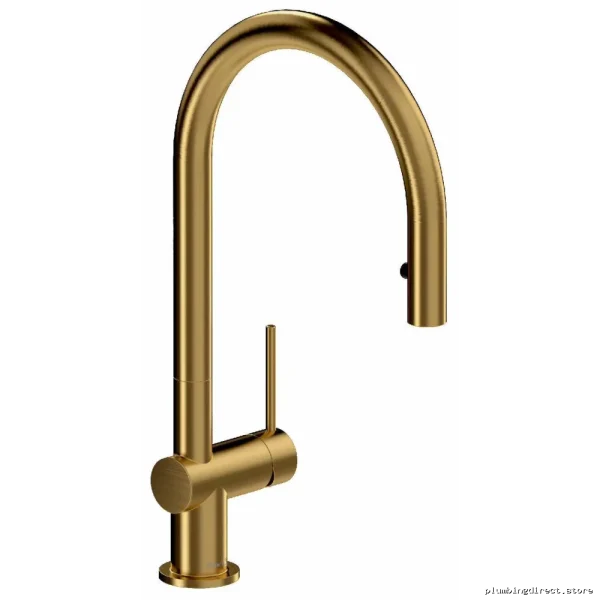 Pull-Down Kitchen Faucet with Brushed Gold Finish - RIOBEL AZ101BG