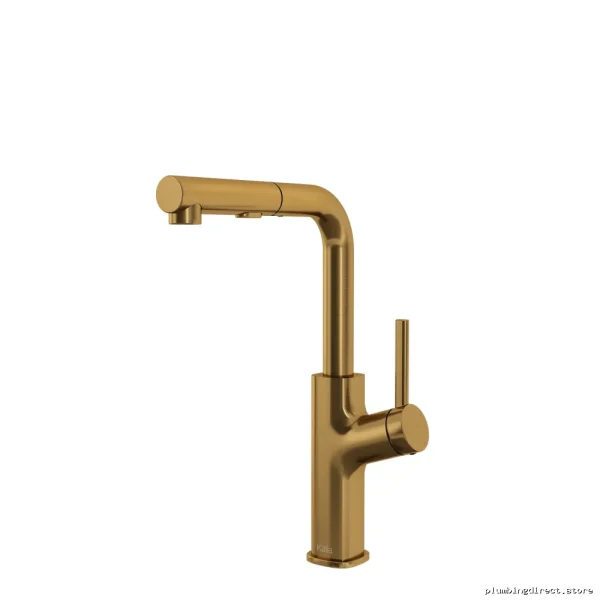 Kalia Masimo Surfer Brushed Gold Pullout Spray Kitchen Faucet KF1964-180