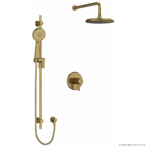 Brushed Gold Shower Faucet Trim by Momenti - Modern Bathroom Hardware