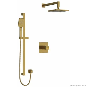 RioBel Brushed Gold Shower Faucet Trim - Reflet Collection TKIT323RFBG