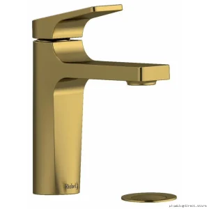 Brushed Gold Water-Saving Single Hole Bathroom Faucet with Lever Handle & Low Flow