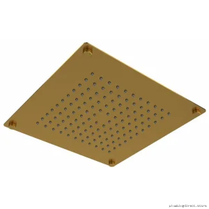 Brushed Gold Square Rain Showerhead - 10 Inch RIOBEL Luxury Fixture