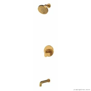 Brushed Gold Thermostatic Shower Faucet with PEX Connection Kit4744AABG-SPEX
