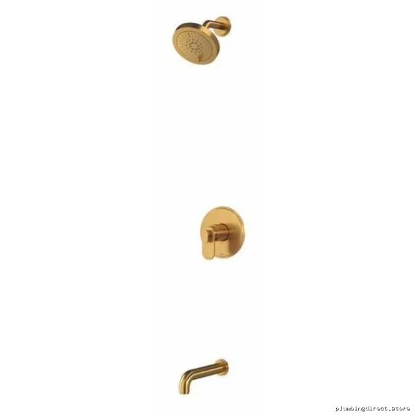 Brushed Gold Thermostatic Shower Faucet with PEX Connection Kit4744AABG-SPEX